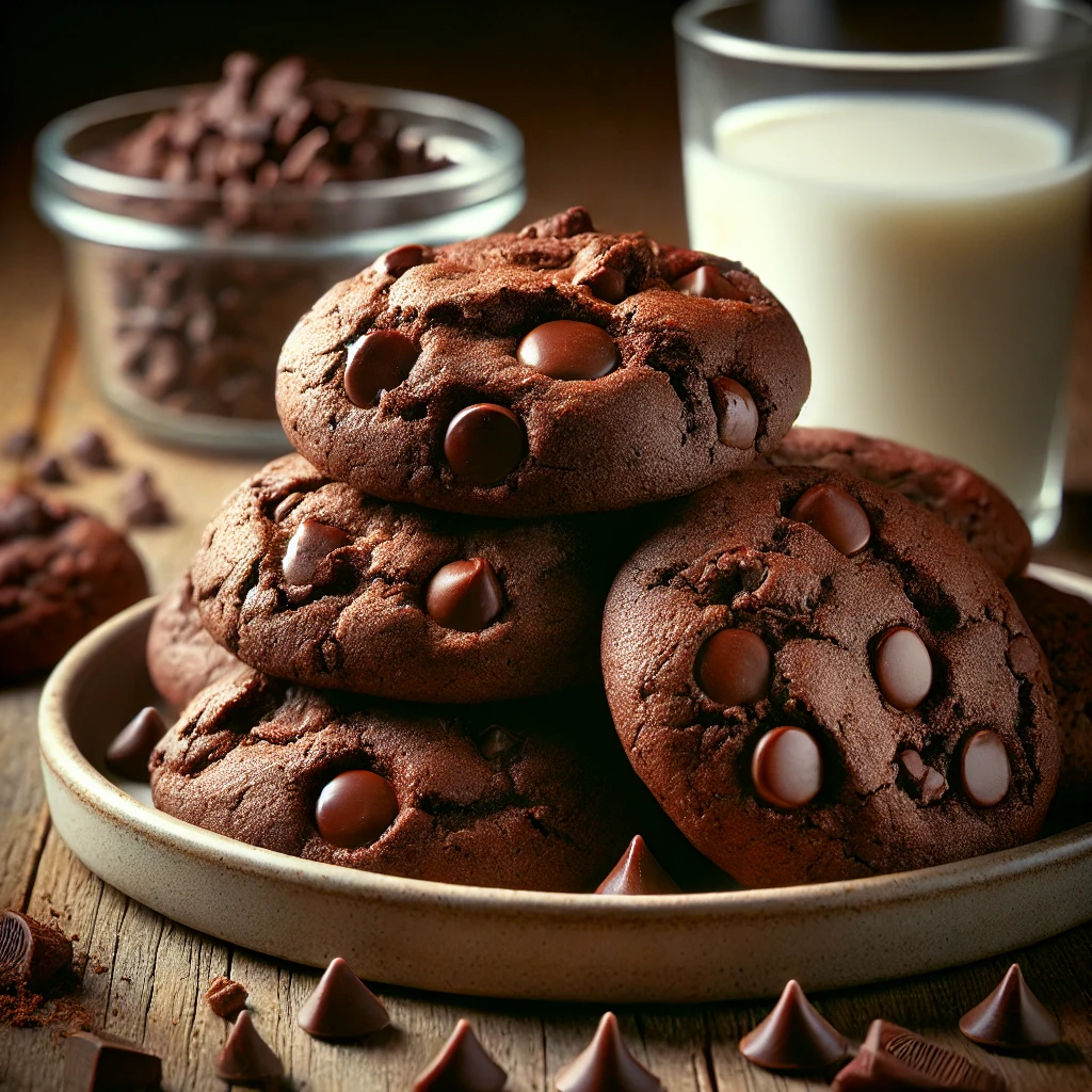 Decadent Double Chocolate Chip Cookies Recipe