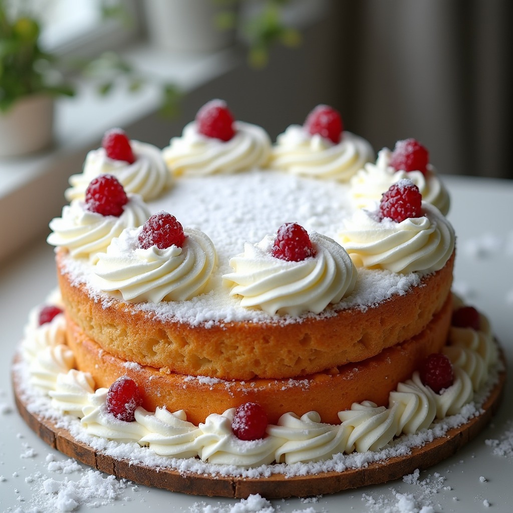 Snowy Bavarian Bliss Cake: A Wintery Indulgence for Every Occasion