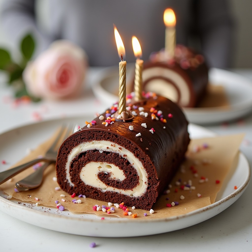 Celebrate in Style with a Decadent Chocolate Birthday Cake Roll