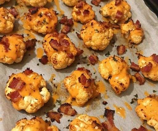 Buffalo Cauliflower Bacon Bites: A Bold and Cheesy Snack You Can’t Resist